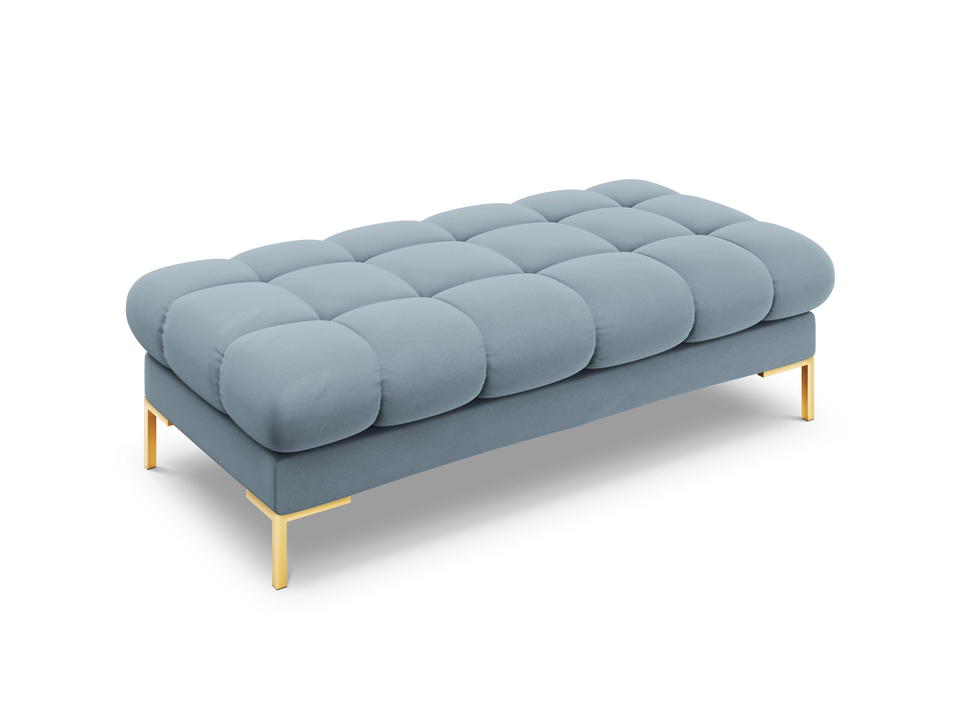 Bench velvet BALI light blue with gold base - Eye on Design