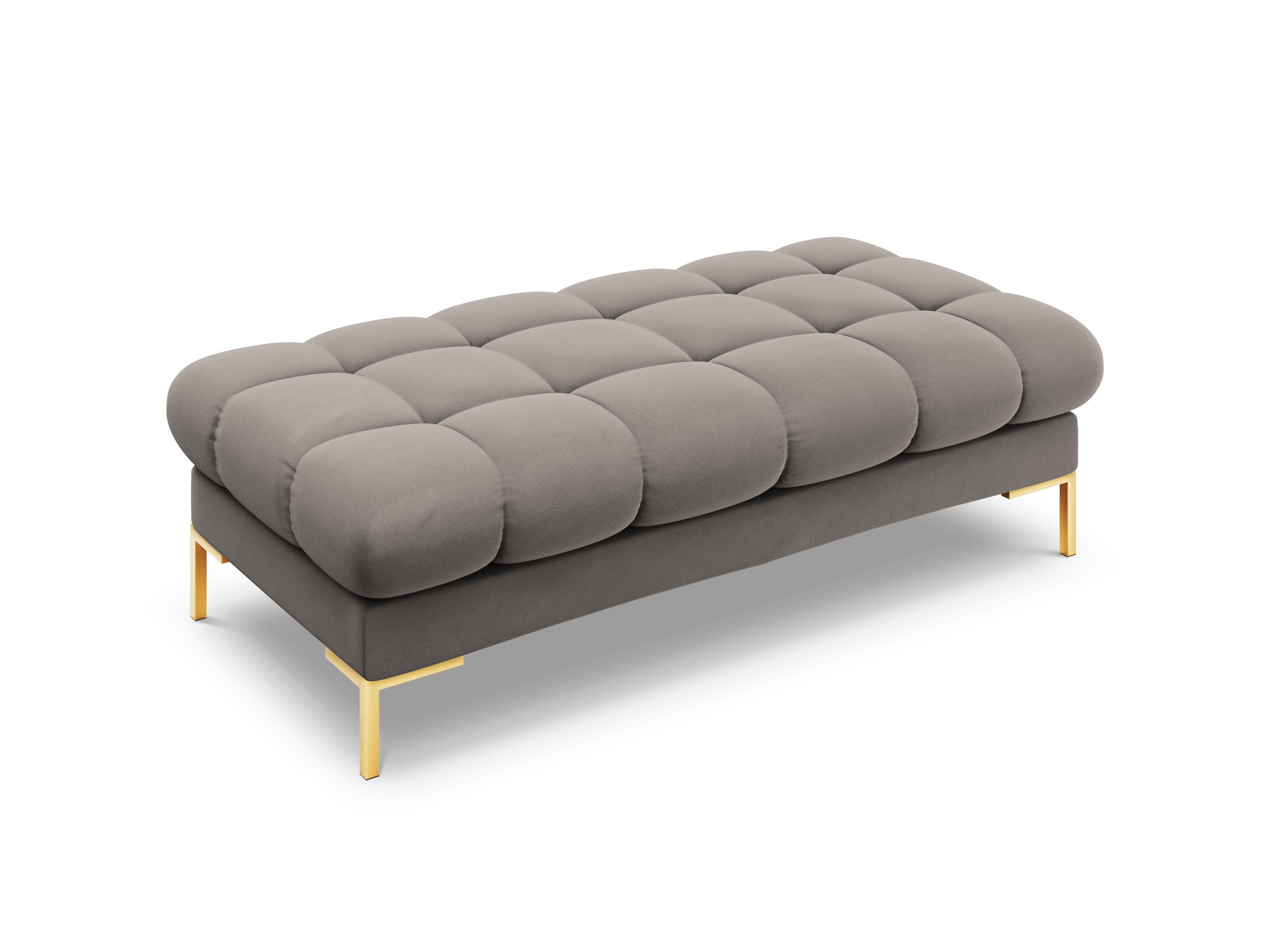 Bench velvet BALI light grey with gold base - Eye on Design