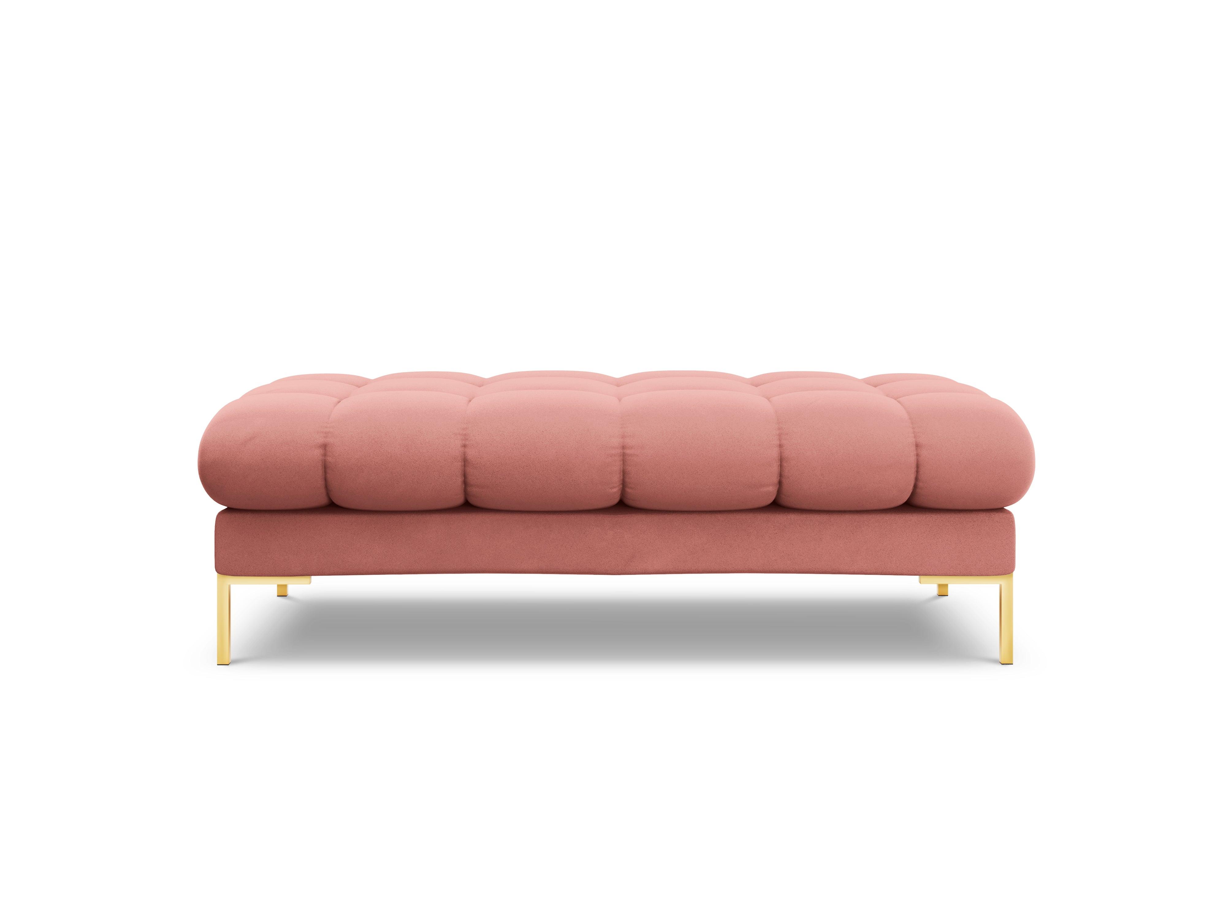 Bench velvet BALI pink with gold base - Eye on Design