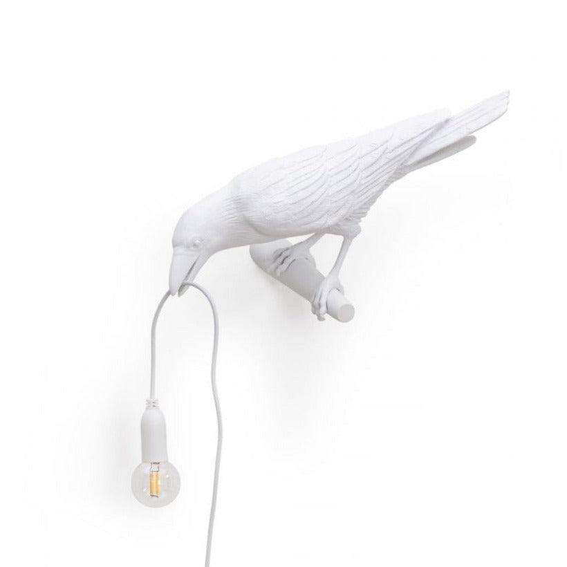 BIRD LOOKING LEFT outdoor lamp white - Eye on Design