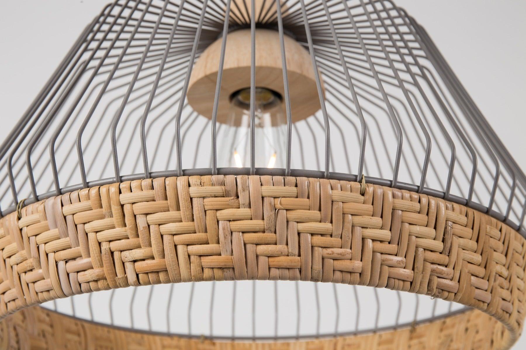 BIRDY WIDE rattan pendant lamp - Eye on Design