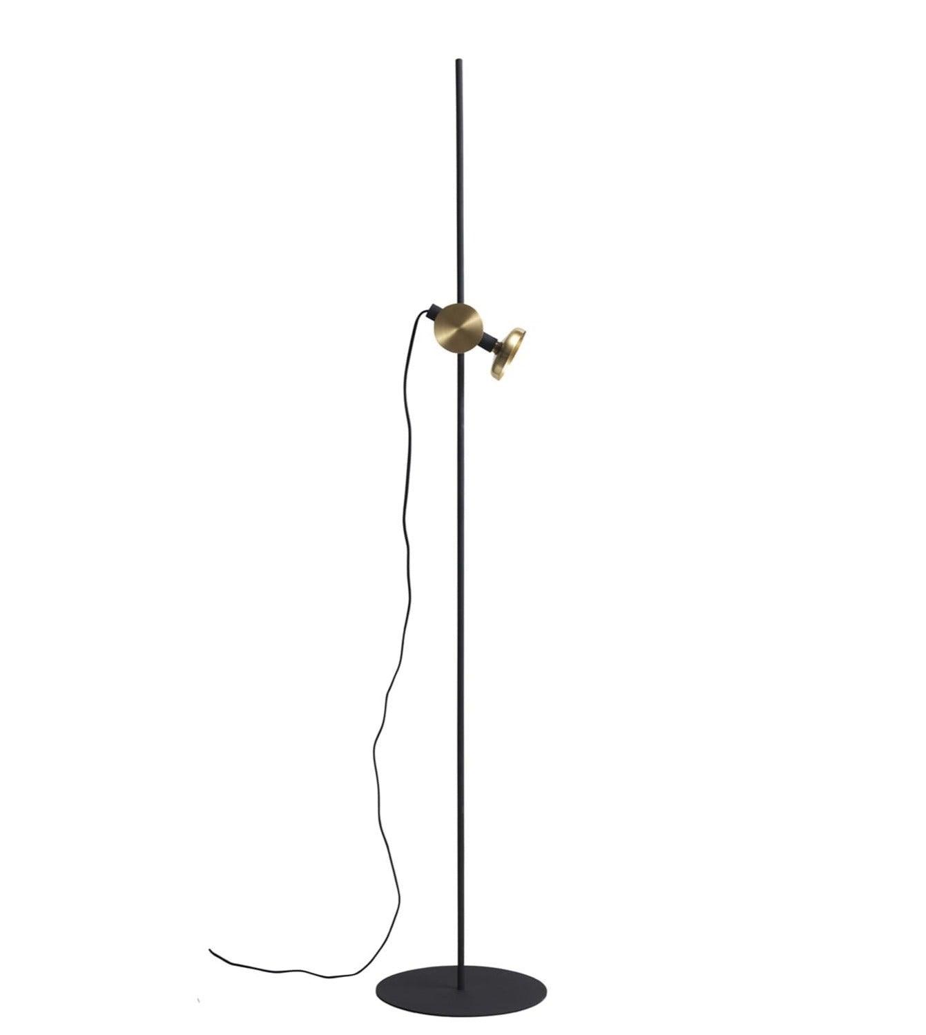 BLEND floor lamp black with brass finish - Eye on Design