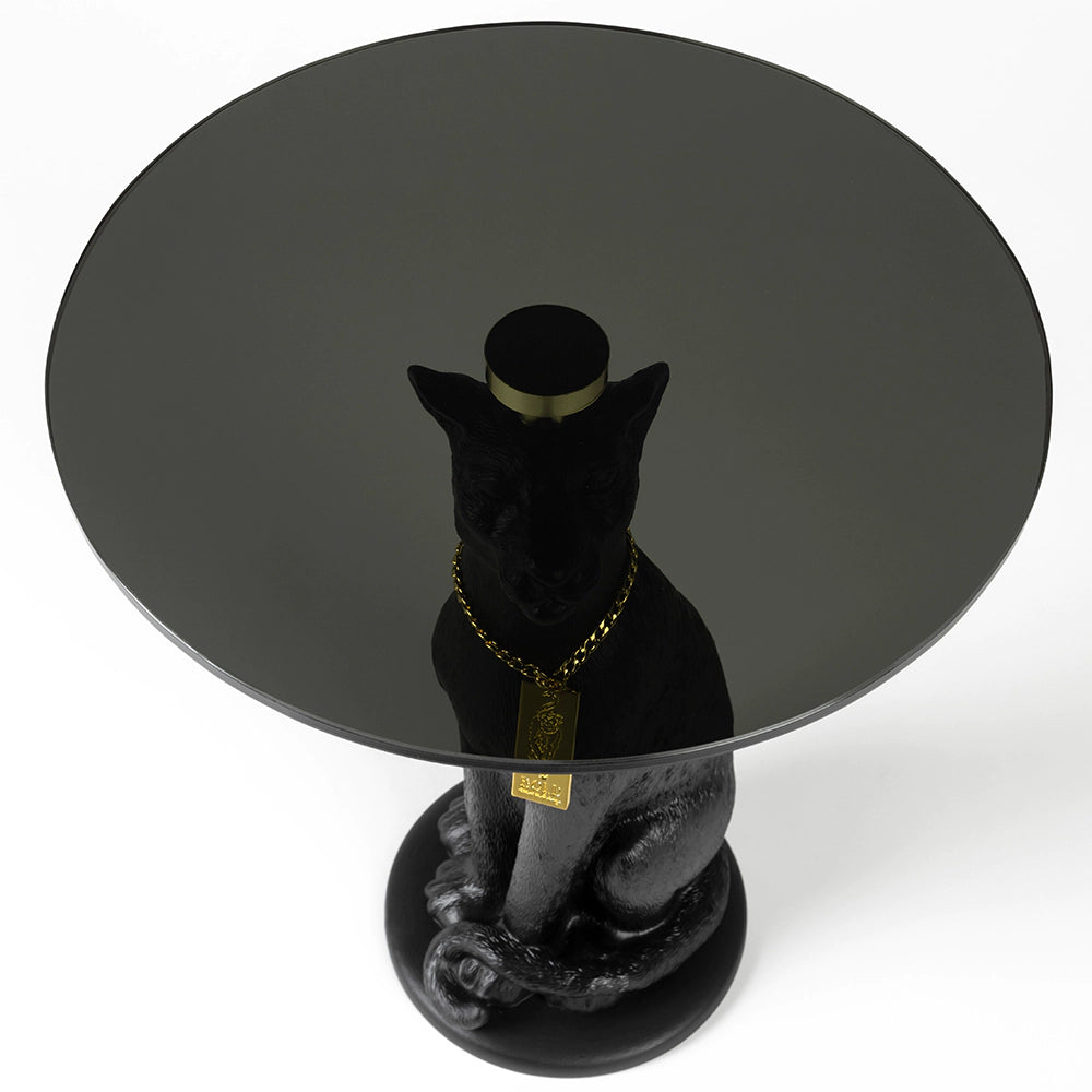 PROUDLY CROWNED PANTHER coffee table black