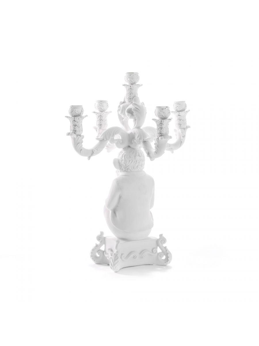 BURLESQUE CHIMP candle holder white - Eye on Design