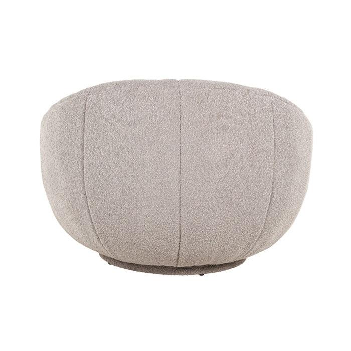 CATANIA taupe bouclé swivel armchair - Eye on Design