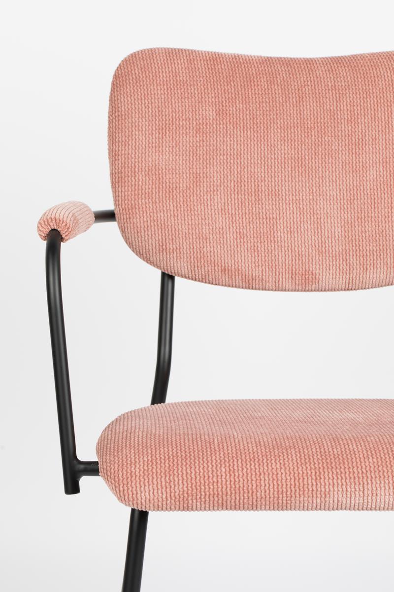 Chair with armrests BENSON pink, Zuiver, Eye on Design