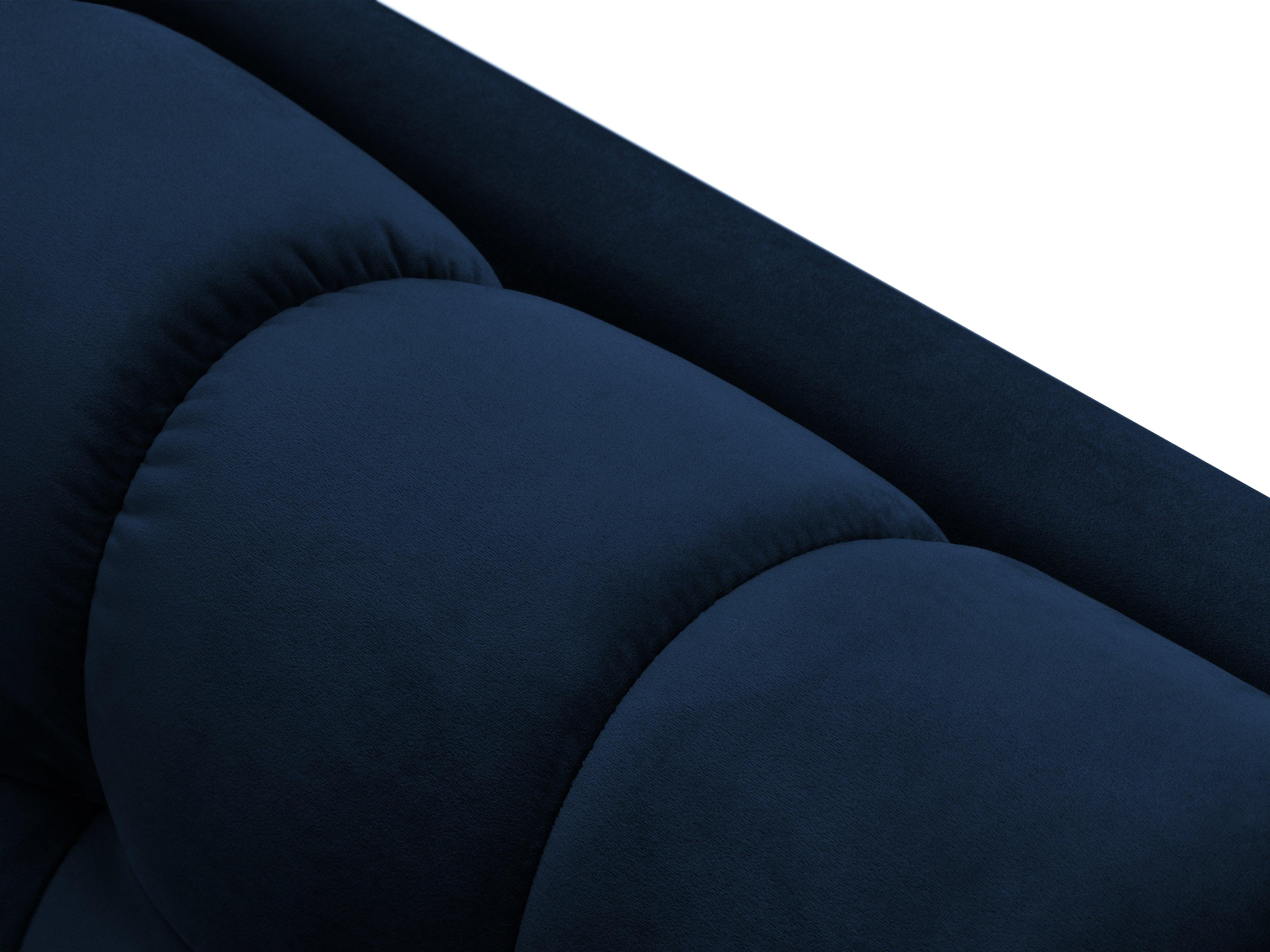 Chaise longue velvet left side BALI royal blue with black base - Eye on Design