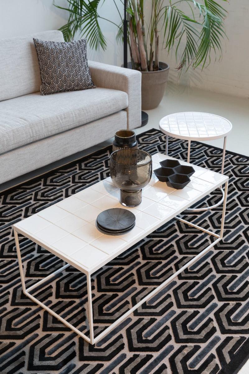 Coffee table GLAZED white, Zuiver, Eye on Design