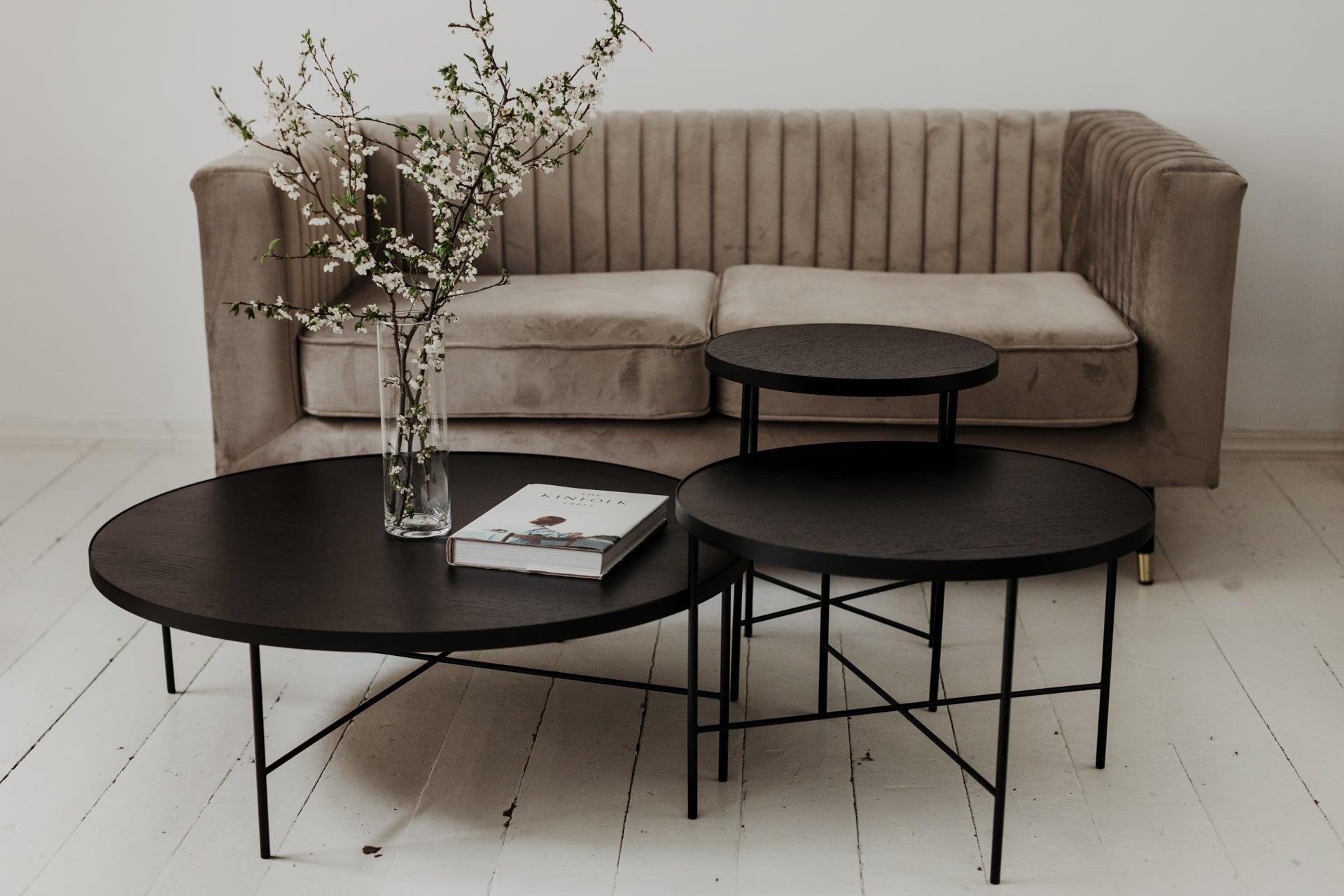 Coffee table HARSTAD #1 black oak - Eye on Design
