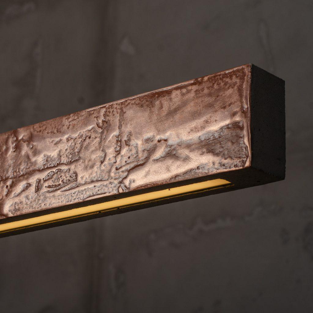 CONCRETE LINE pendant lamp, copper - Eye on Design