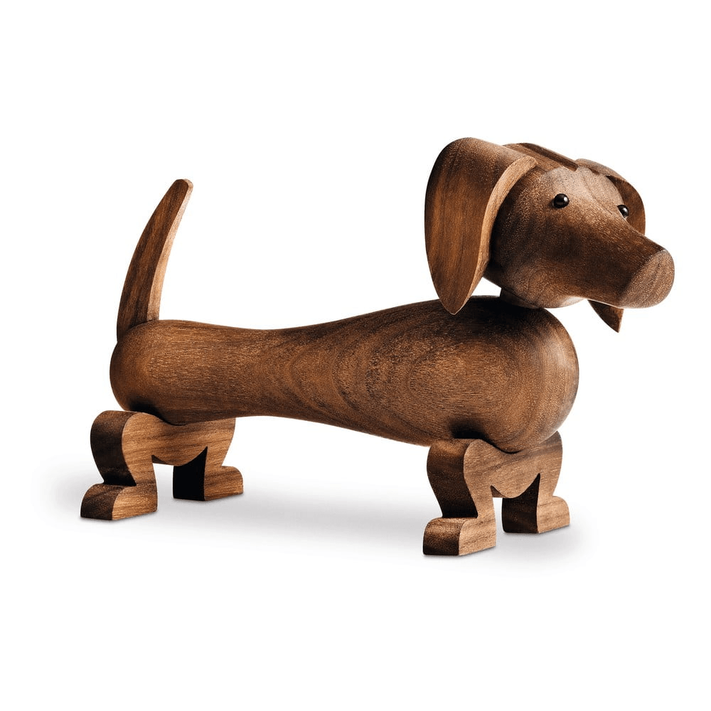 Decorative figurine DOG walnut wood - Eye on Design