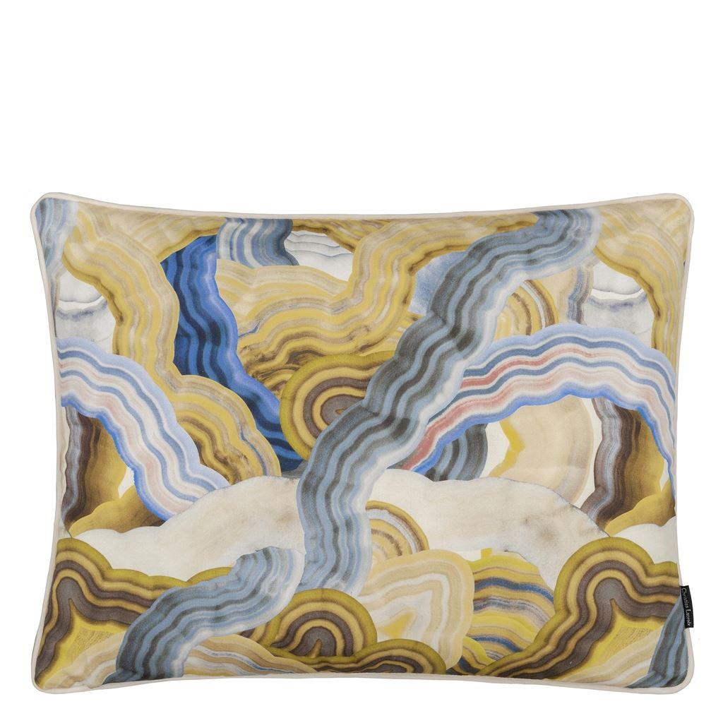 Double-sided pillow IT'S PARADISE AGATE cotton satin - Eye on Design