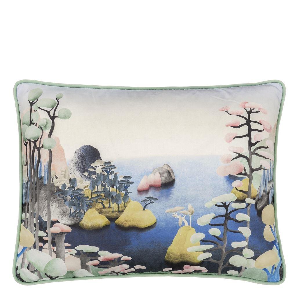 Double-sided pillow IT'S PARADISE AGATE cotton satin - Eye on Design