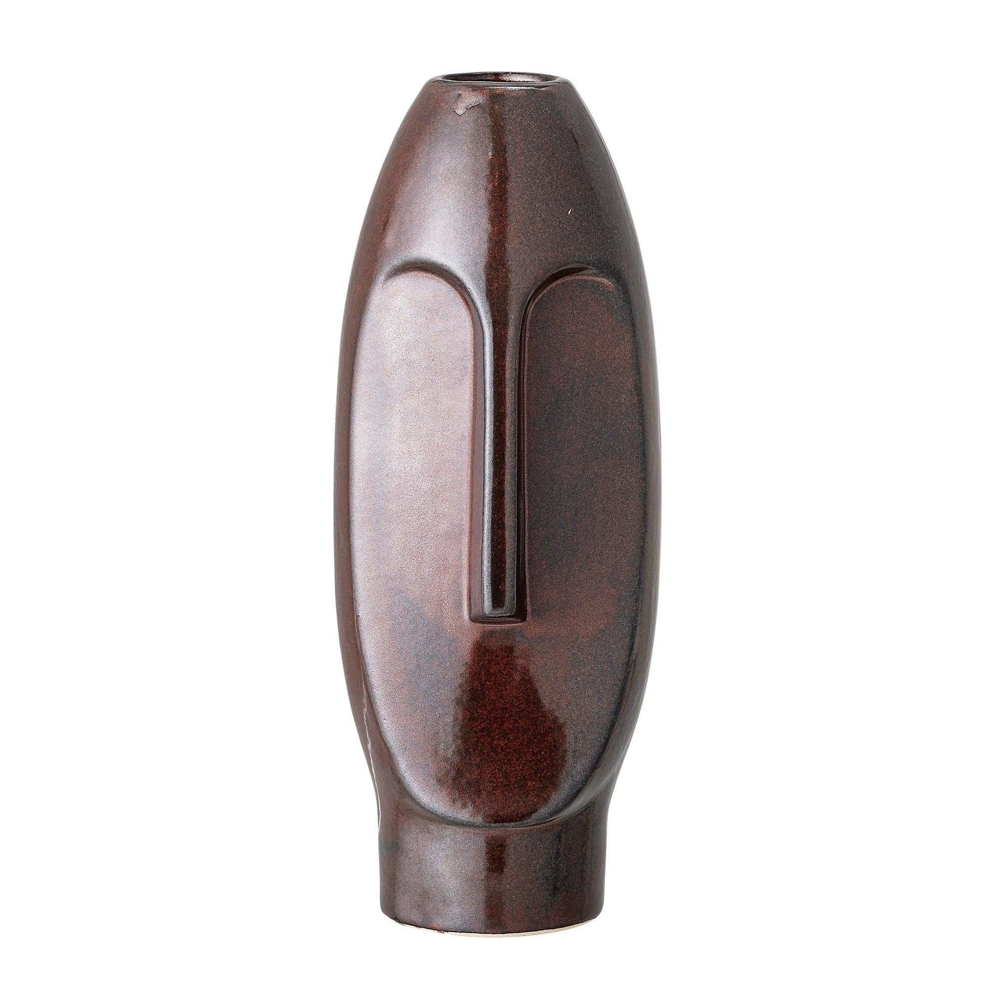 DRID brown stoneware vase - Eye on Design