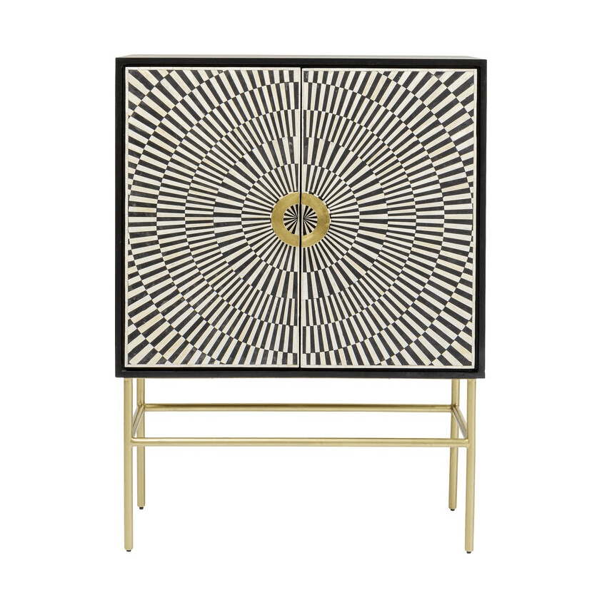 ELECTRO bookcase black with gold details - Eye on Design