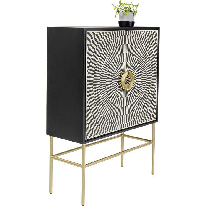 ELECTRO bookcase black with gold details - Eye on Design