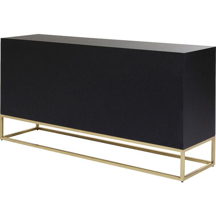 ELECTRO chest of drawers black with gold details - Eye on Design