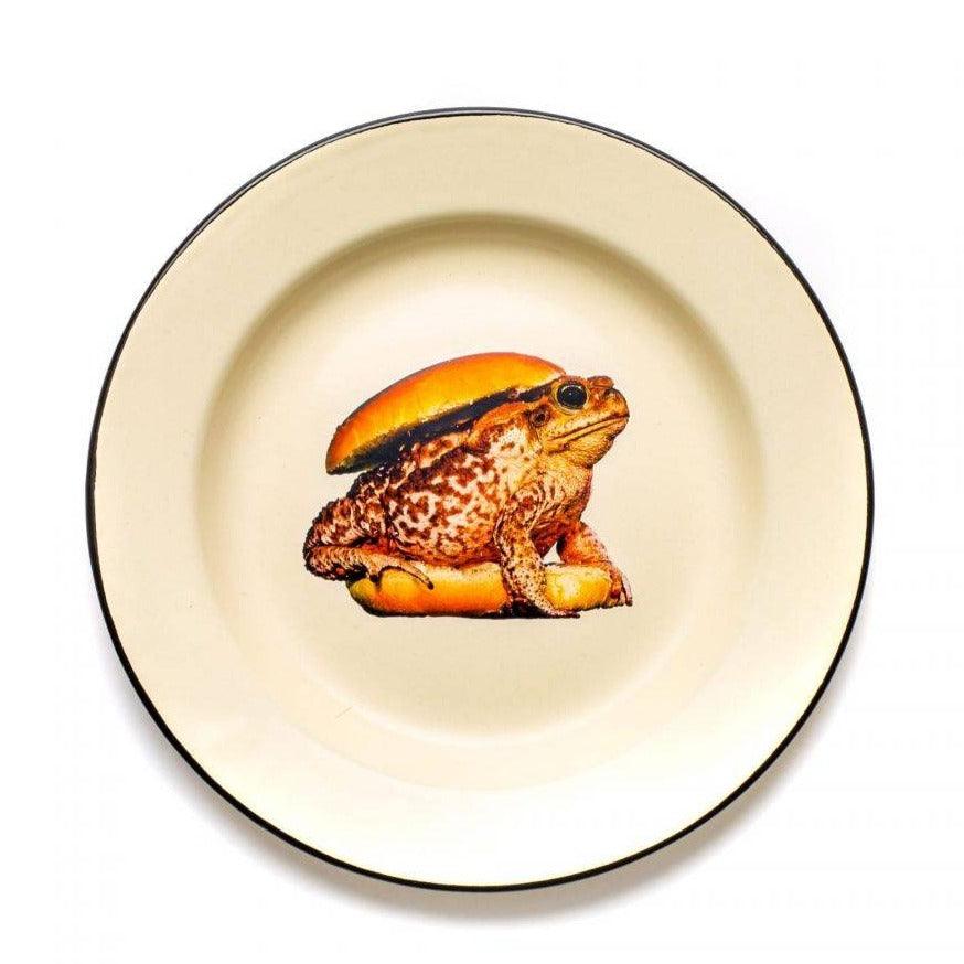 Enamel plate TOAD beige - Eye on Design