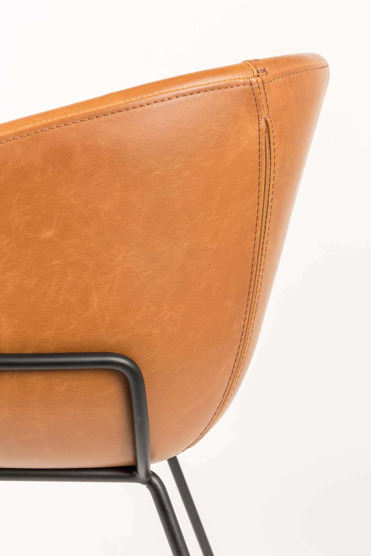 FESTON ecological leather armchair brown - Eye on Design