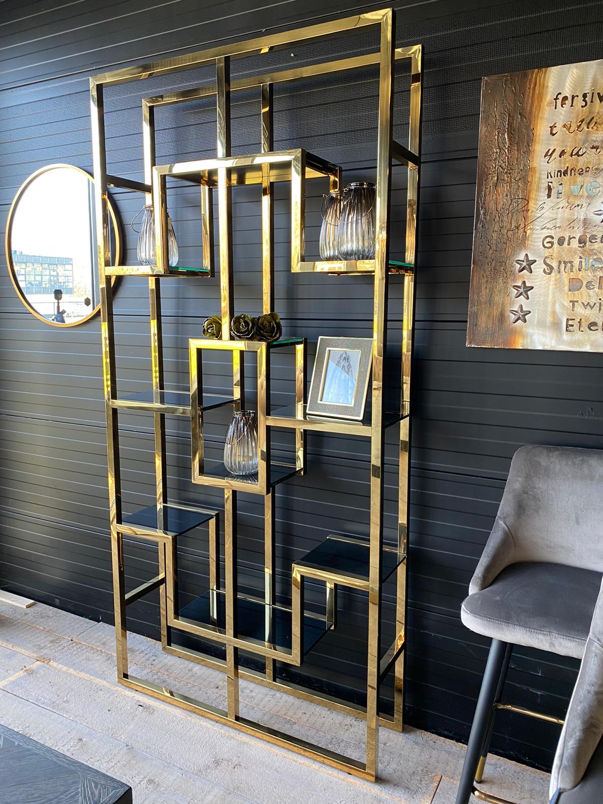 FLORENCE bookcase, gold - Eye on Design