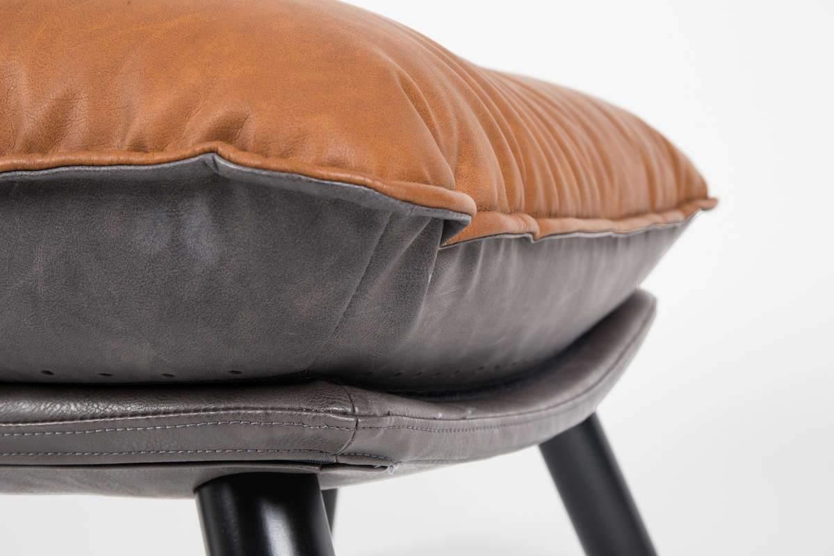 Footstool LAZY SACK brown eco leather, Zuiver, Eye on Design