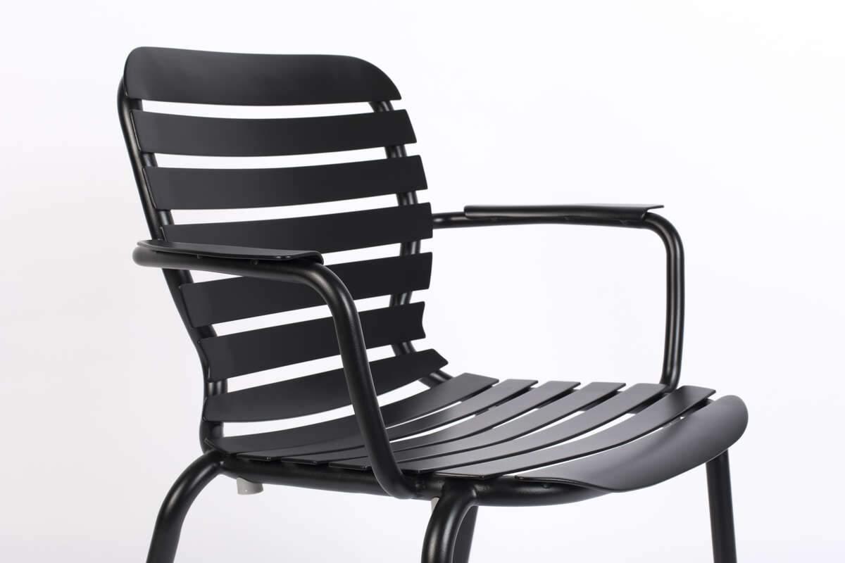 Garden chair with armrests VONDEL black, Zuiver, Eye on Design