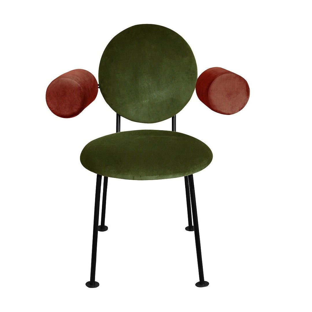 MEDALLION armchair green with orange, Happy Barok, Eye on Design