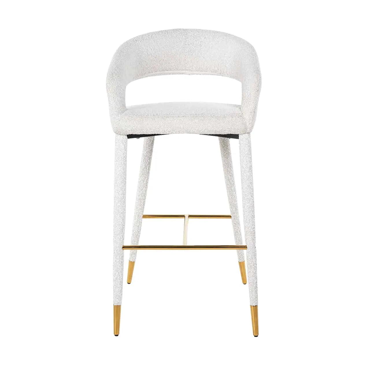 Hocker TURIN bouclé white - Eye on Design