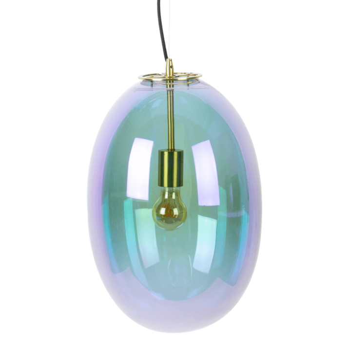 BUBBLE BLOWER LONG opal glass pendant lamp