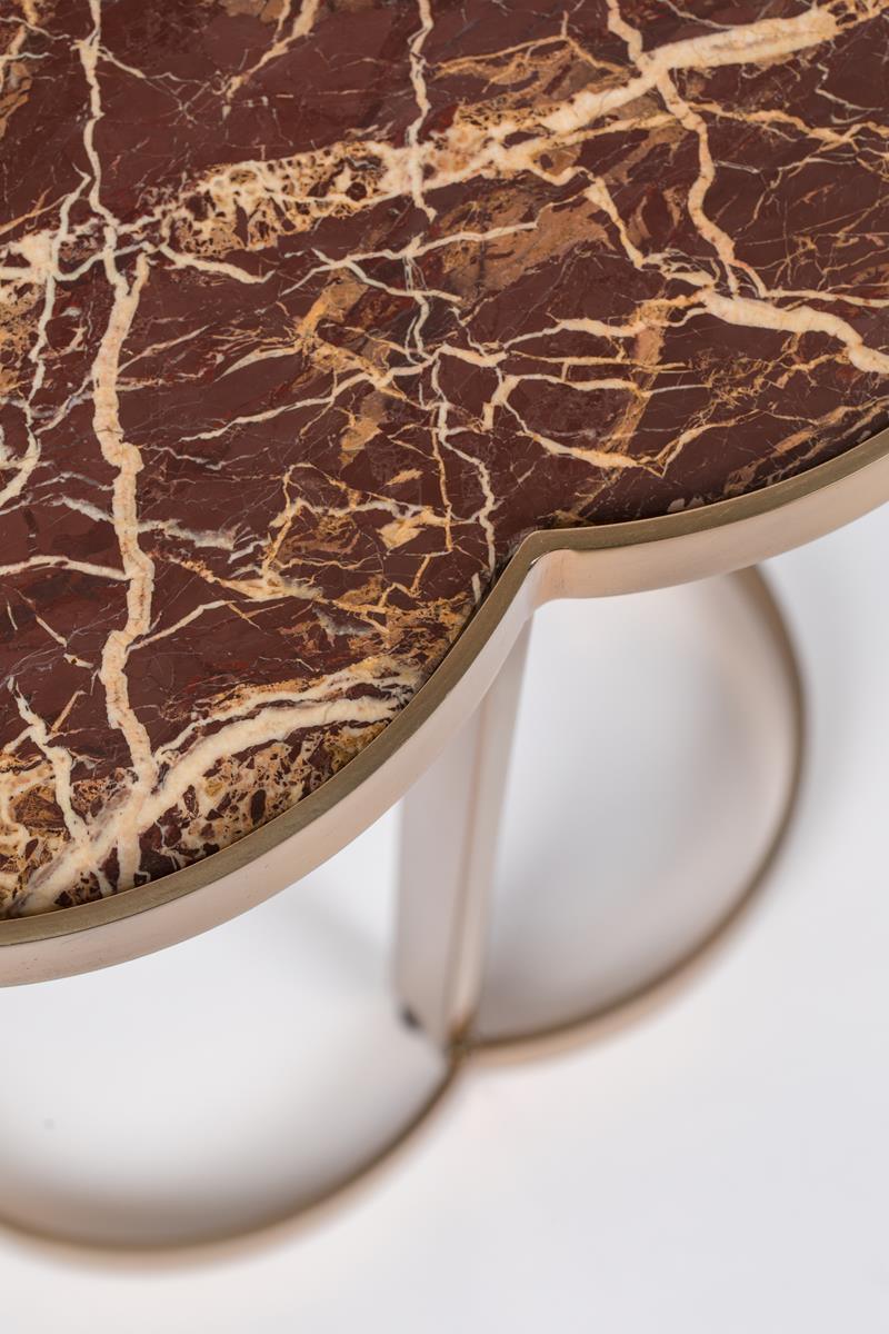 The side table IT's Marblelicious is the answer of Bold Monkey to the classic question "something is missing here". This side table with a marble top will add personality to any room. The striking, minimalist design is connected to the subtle art deco style. The marble surface of the table and brass legs perfectly match the soft furniture with the texture, and the shape in the art deco style is a beautiful contrast for modern spaces.