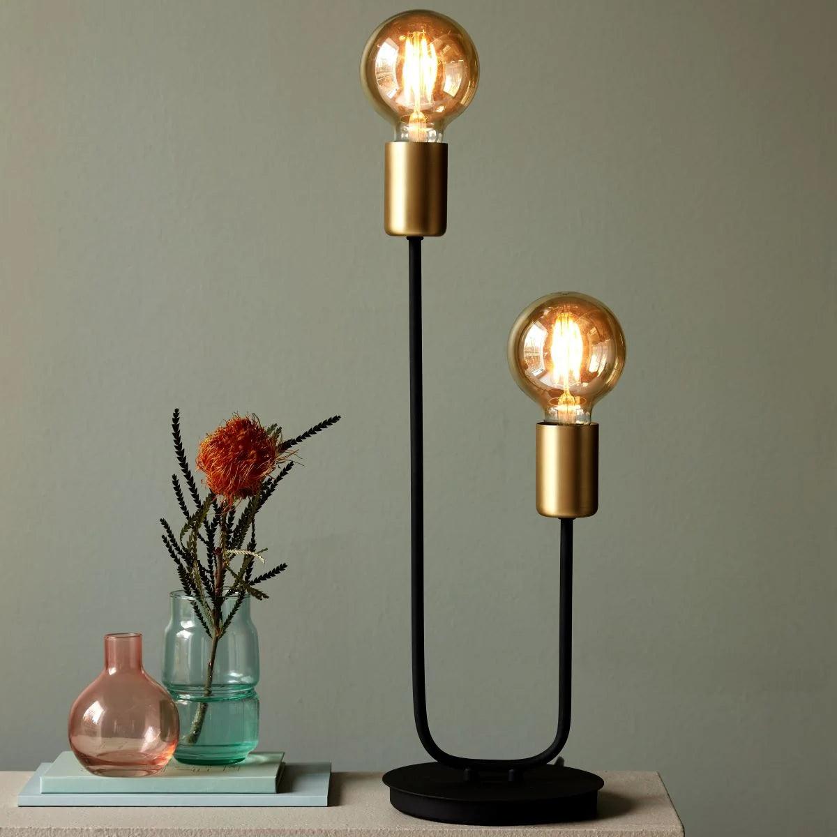 JOSEFINE Table lamp black with gold details - Eye on Design