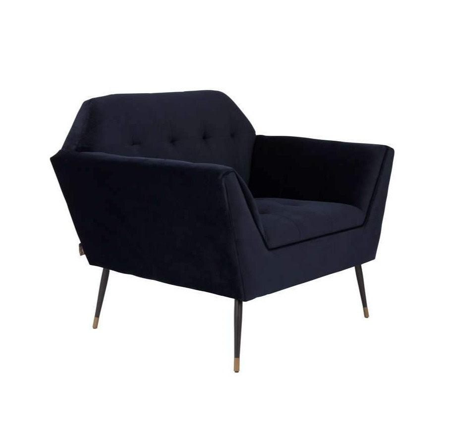 KATE lounge armchair navy blue - Eye on Design