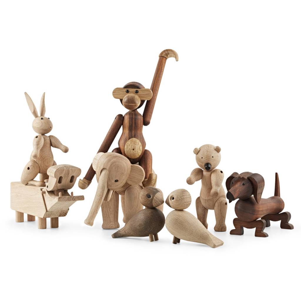 Decorative figurine DOG walnut wood