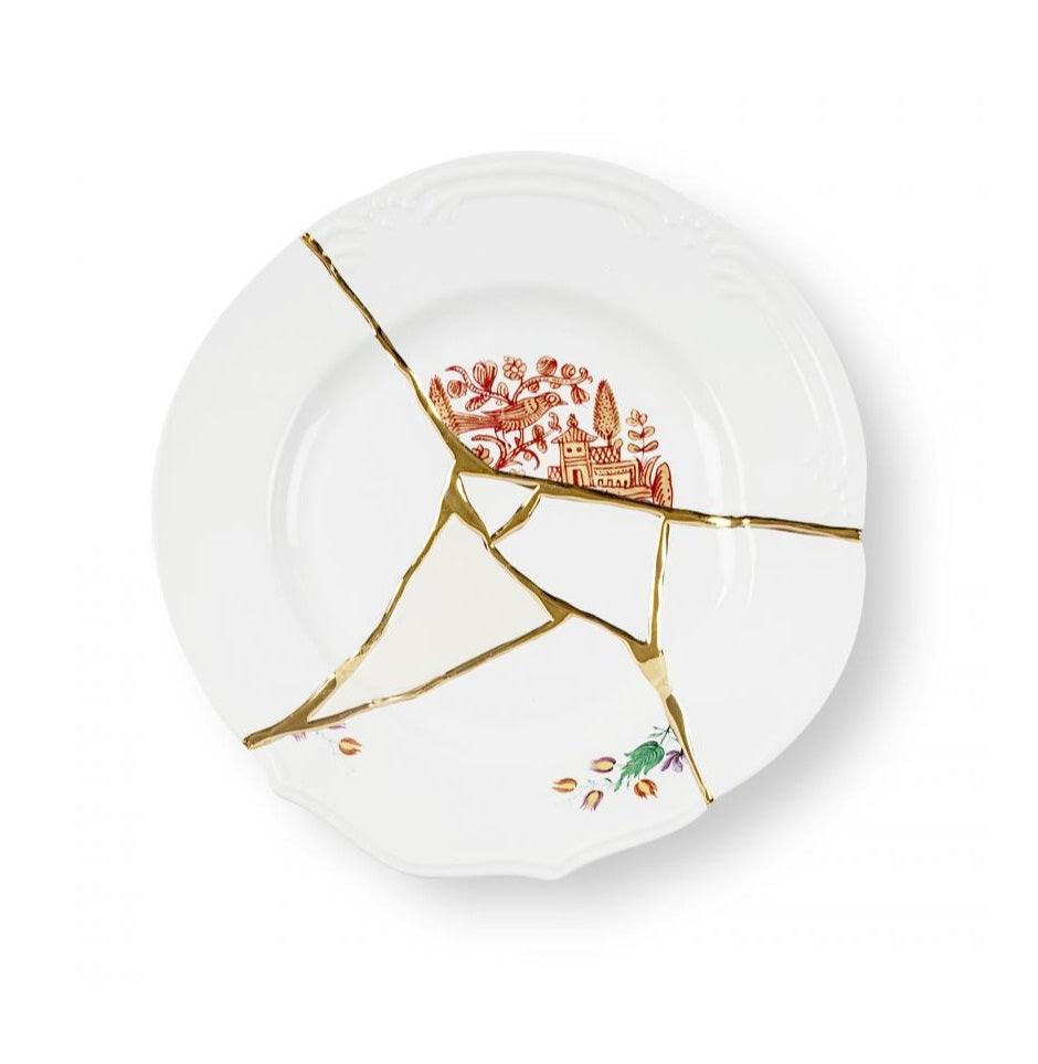 KINTSUGI porcelain dinner plate - Eye on Design