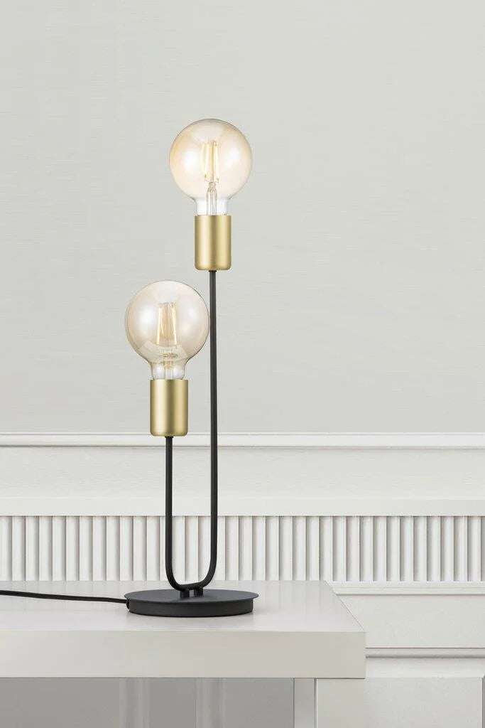 JOSEFINE Table lamp black with gold details - Eye on Design