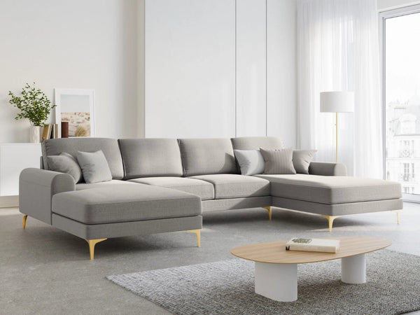 U-shaped corner sofa LARNITE light grey