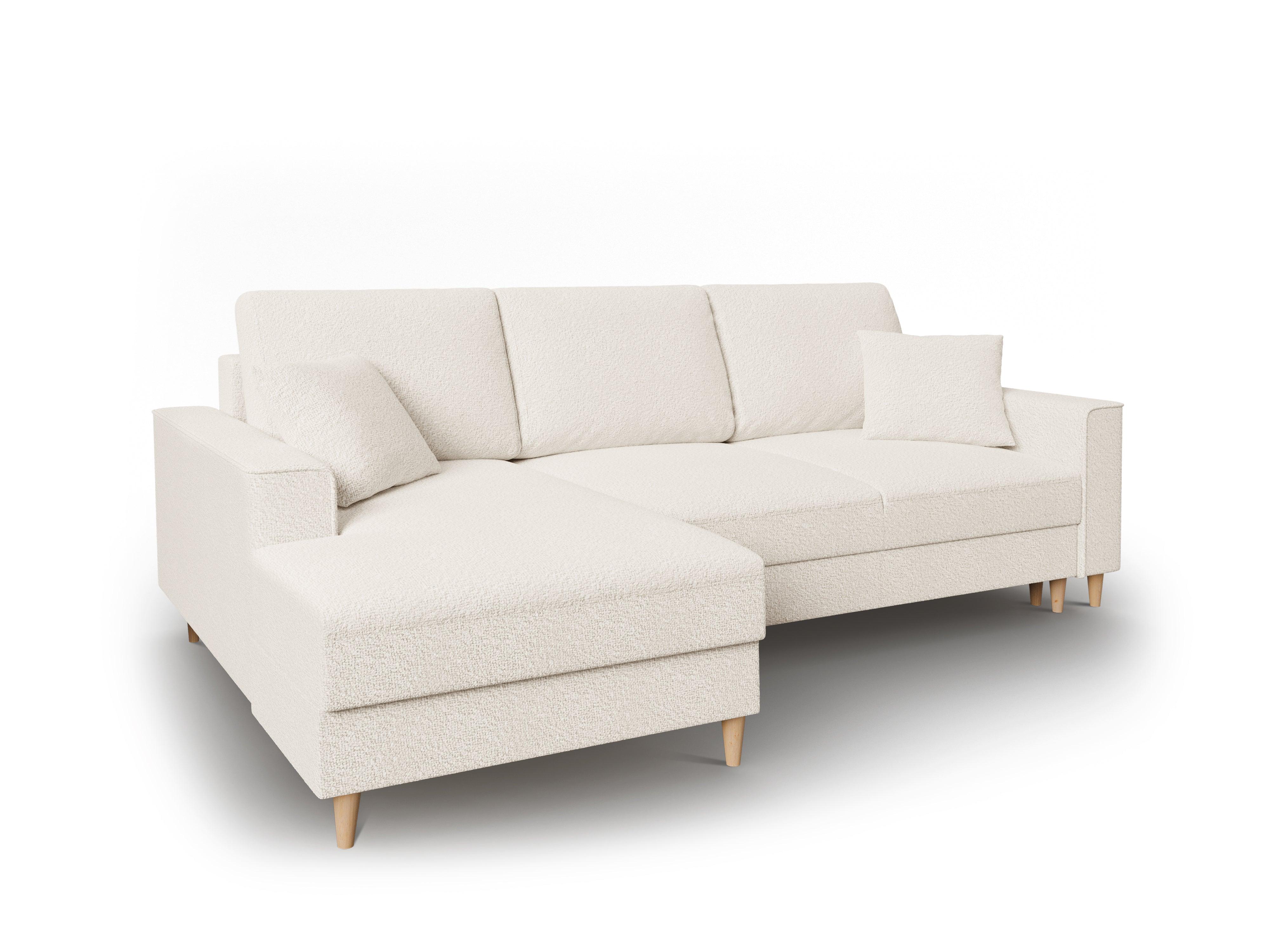 Boucle Left Corner Sofa With Bed Function And Box, "Cartadera", 4 Seats, 225x147x90
Made in Europe, Mazzini Sofas, Eye on Design