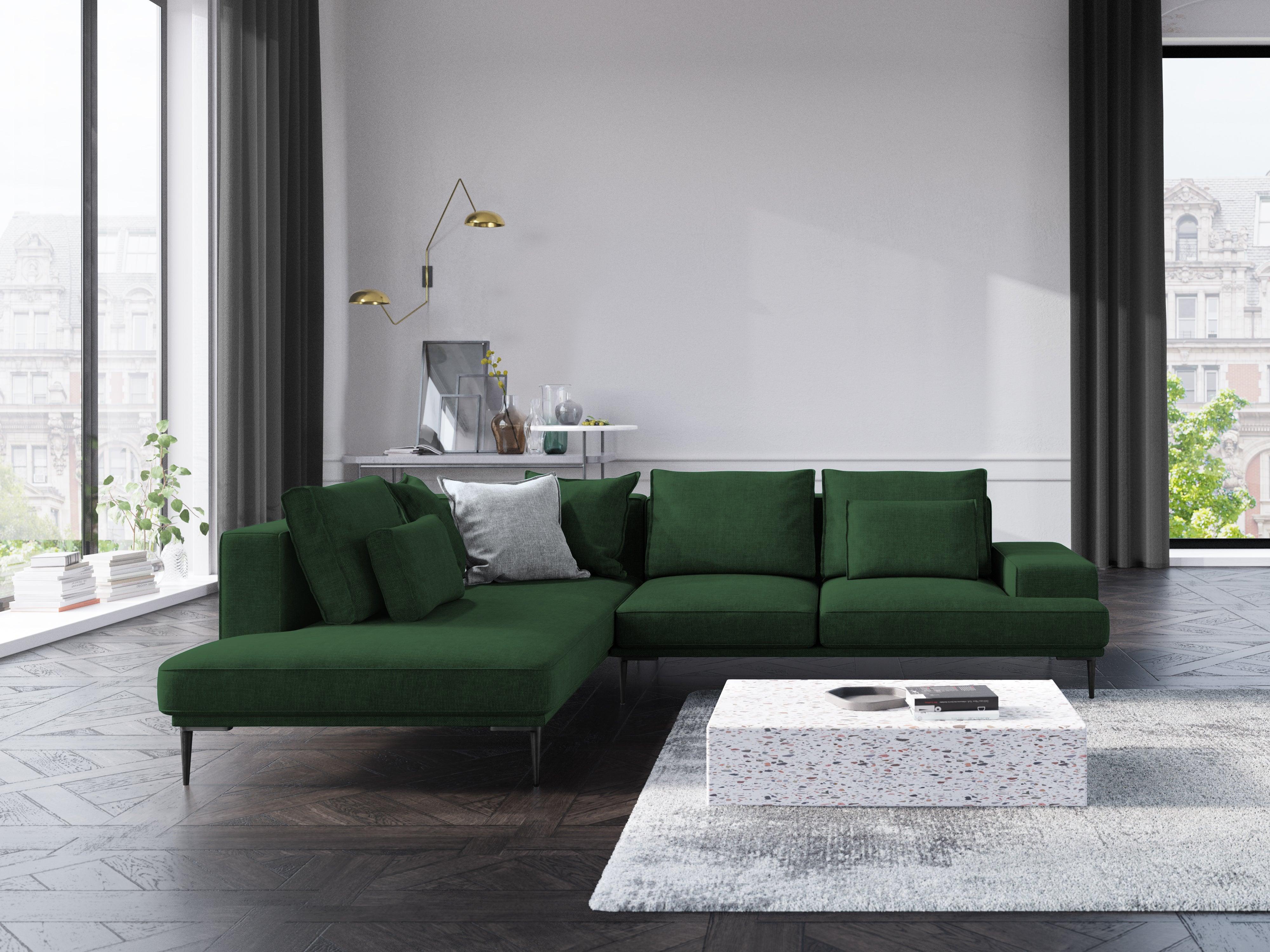 Left corner sofa LIEGE green - Eye on Design