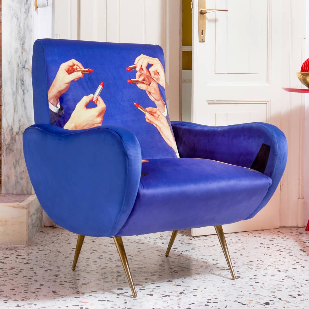 LIPSTICKS armchair blue - Eye on Design