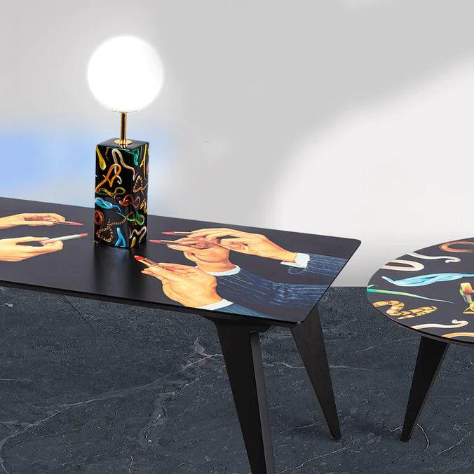 LIPSTICKS rectangular table black - Eye on Design