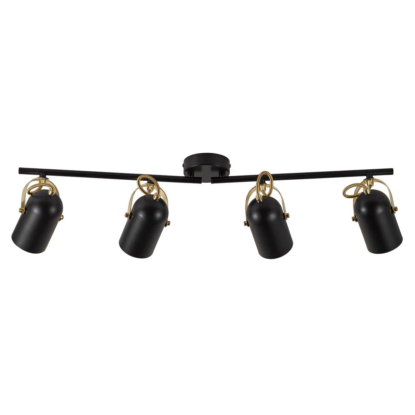 LOTUS QUATRO pendant lamp black with gold details - Eye on Design