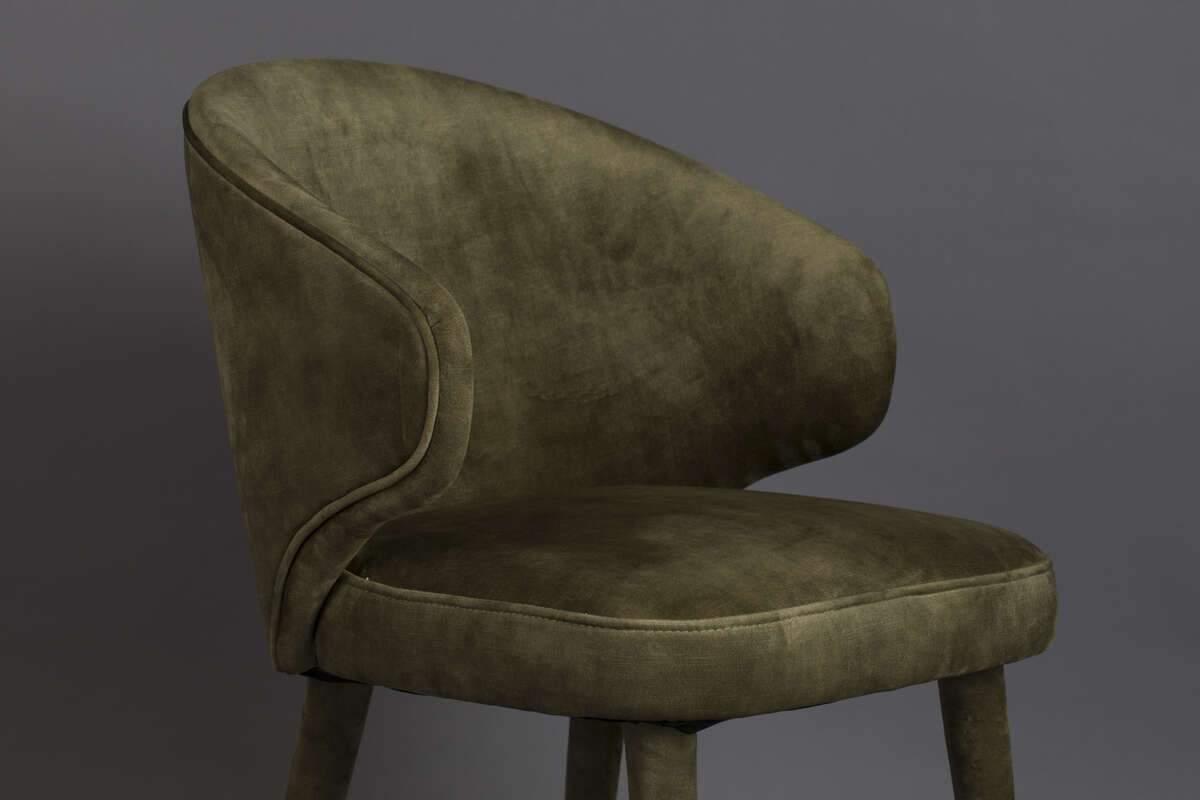 LUNAR VELVET chair green, Dutchbone, Eye on Design