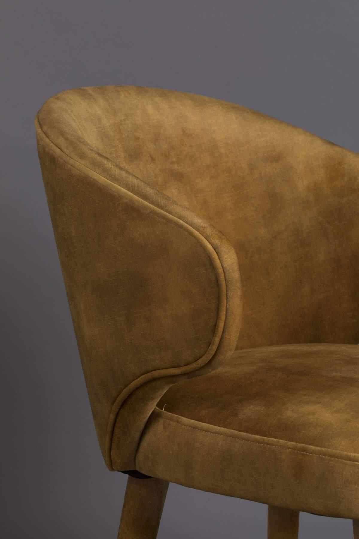 LUNAR VELVET chair mustard - Eye on Design