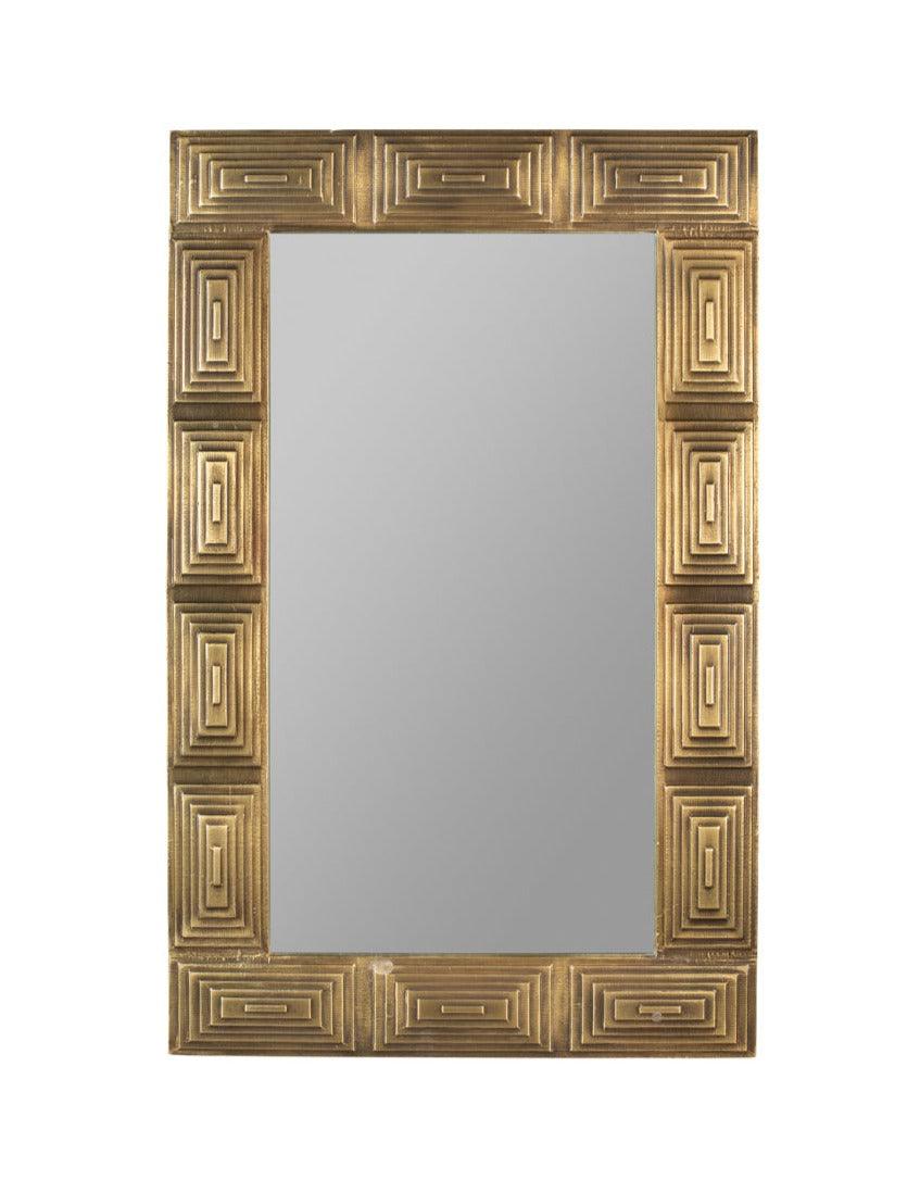 Mirror VOLAN antique brass, Dutchbone, Eye on Design