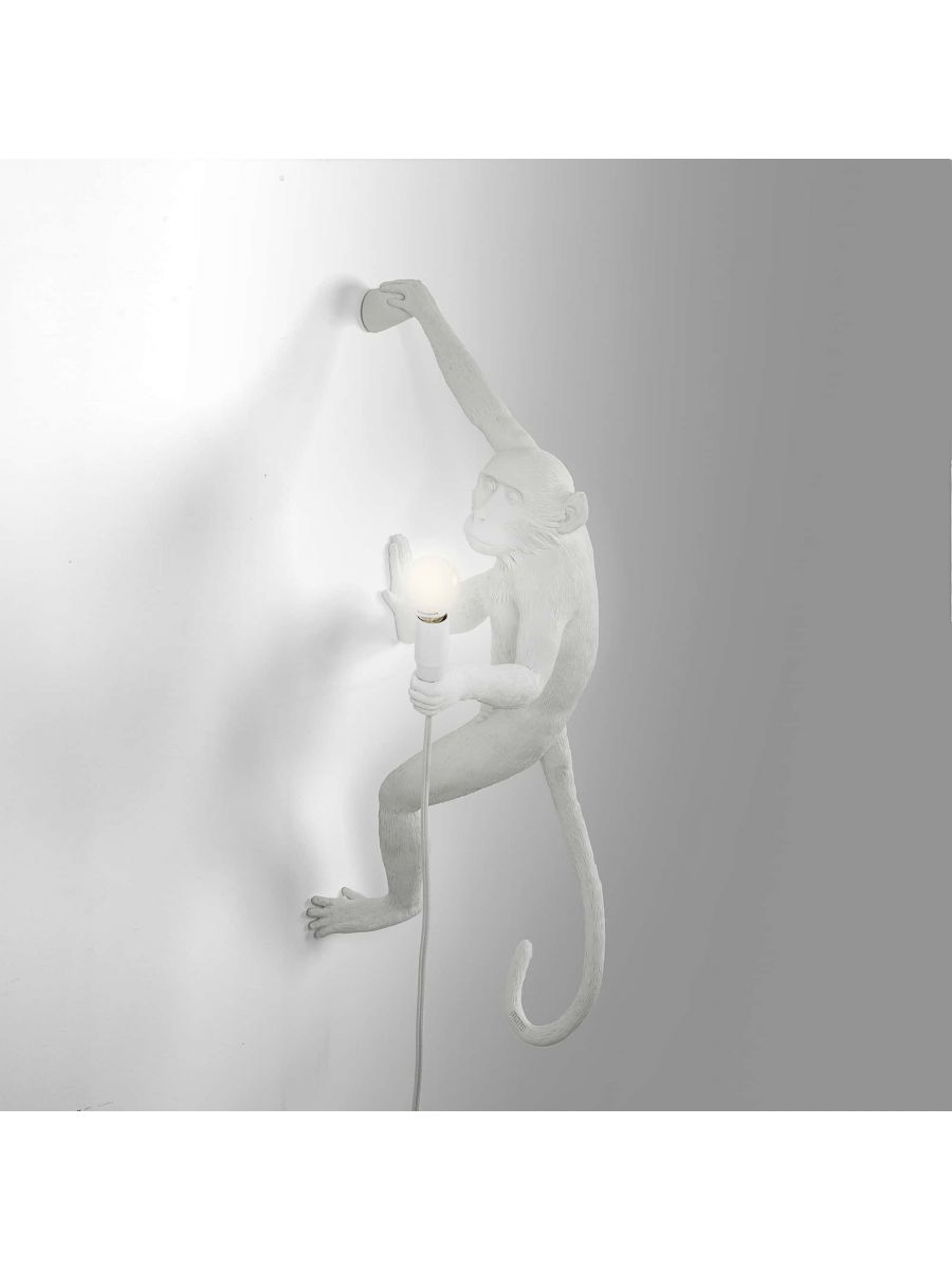 MONKEY HANGING wall lamp - RIGHT white