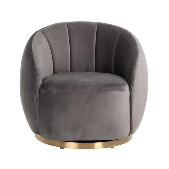 MONZA swivel armchair grey - Eye on Design