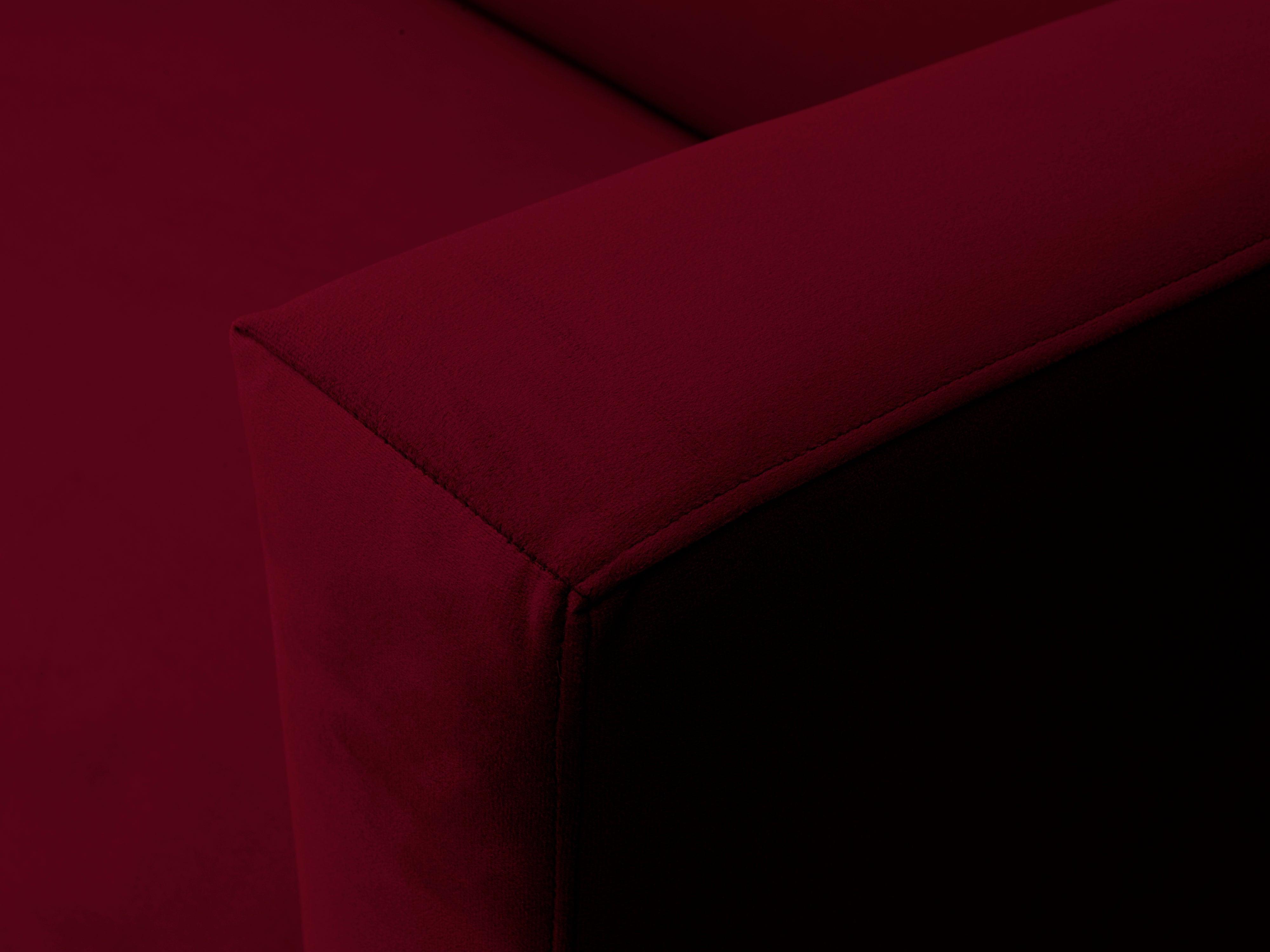 Velvet Armchair, "Neptune", 1 Seat, 85x79x76
 ,Red,Black Metal Frame, Windsor & Co, Eye on Design