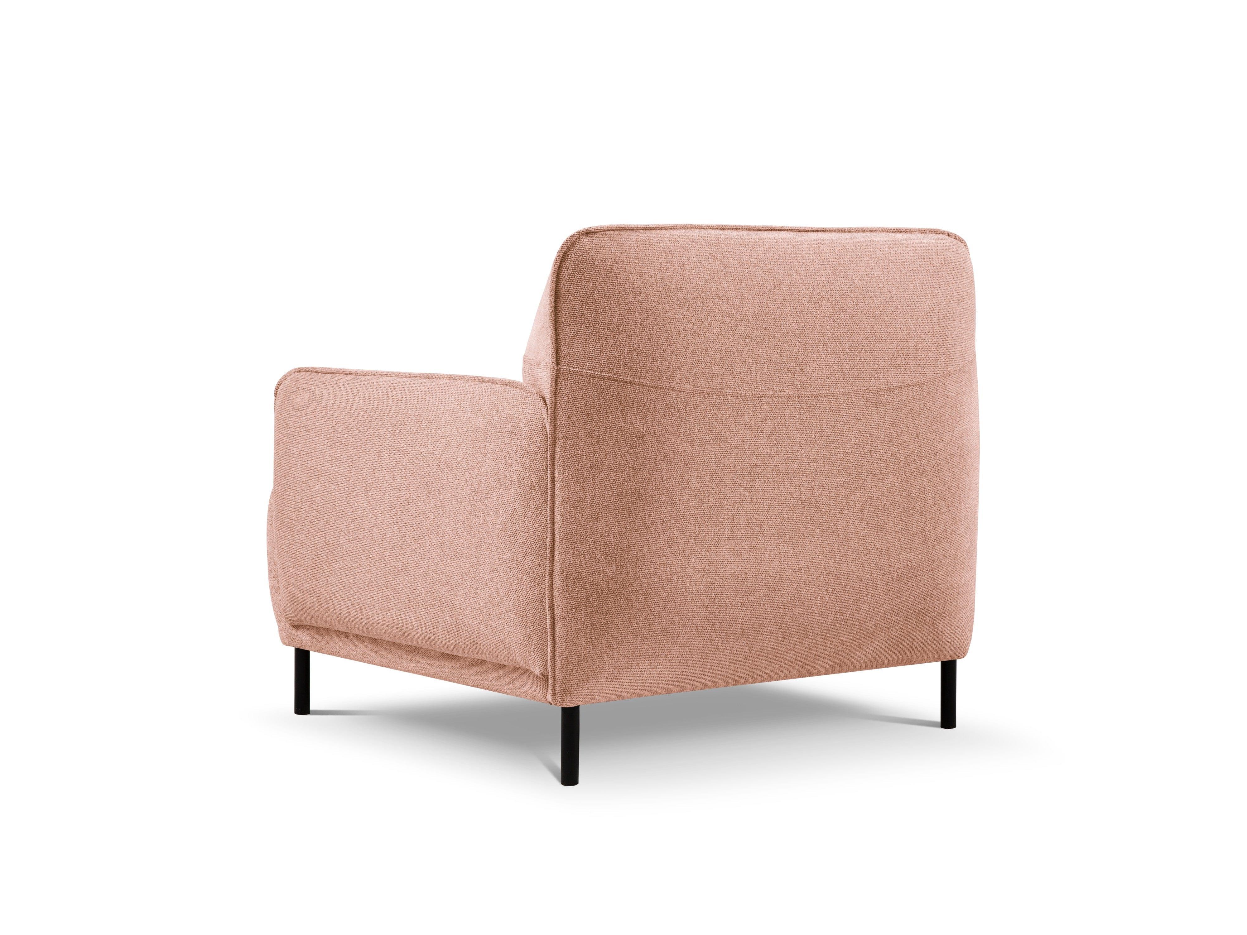 Armchair, "Neso", 1 Seat, 88x90x76
 ,Pink,Black Metal, Windsor & Co, Eye on Design