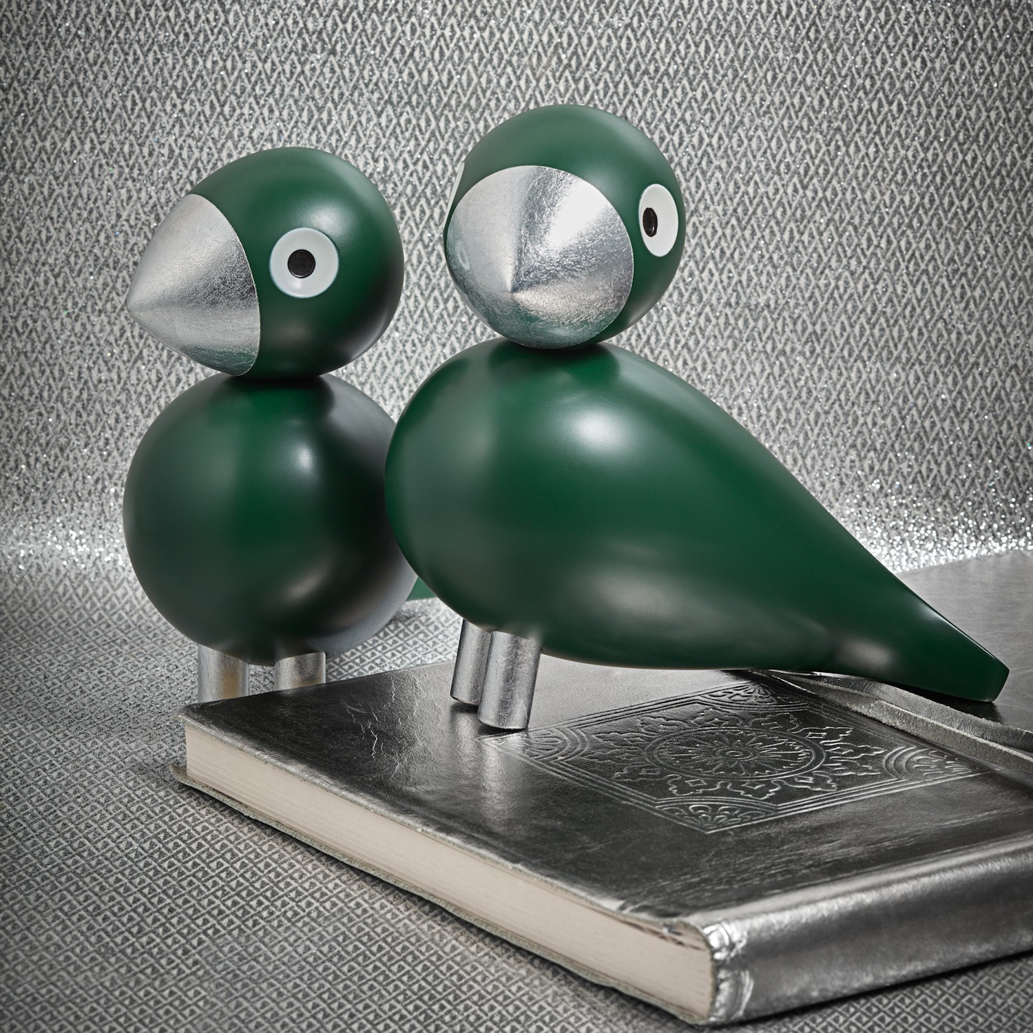 Decorative figurine SONGBIRD GEORG green