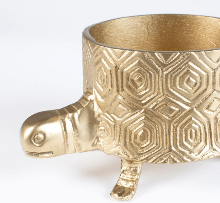 OFF DUTY TURTLE container, gold, Bold Monkey, Eye on Design